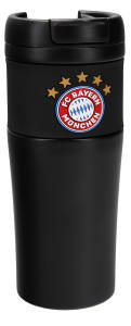 FC Bayern München Thermobecher | 0,5 Liter | Edelstahl | schwarz | Isolierbecher | Coffee to go Becher